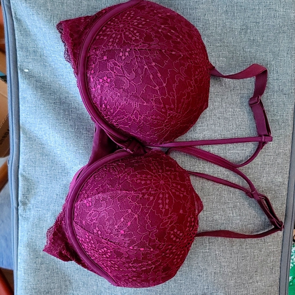 34dd bra maroon